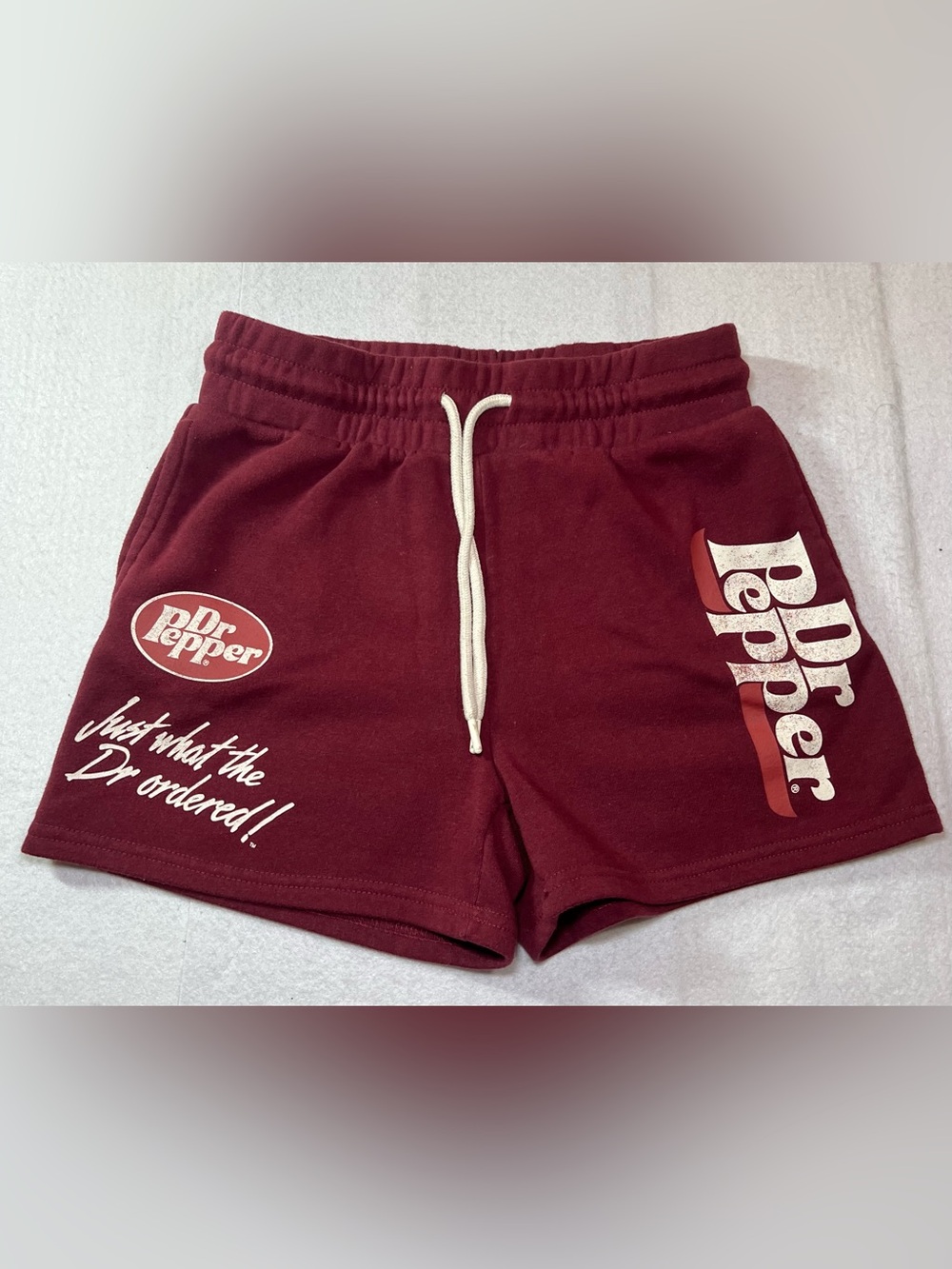 Dr. Pepper Just What The Dr. Ordered Men’s Maroon Cotton Fleece Lounge Shorts,S